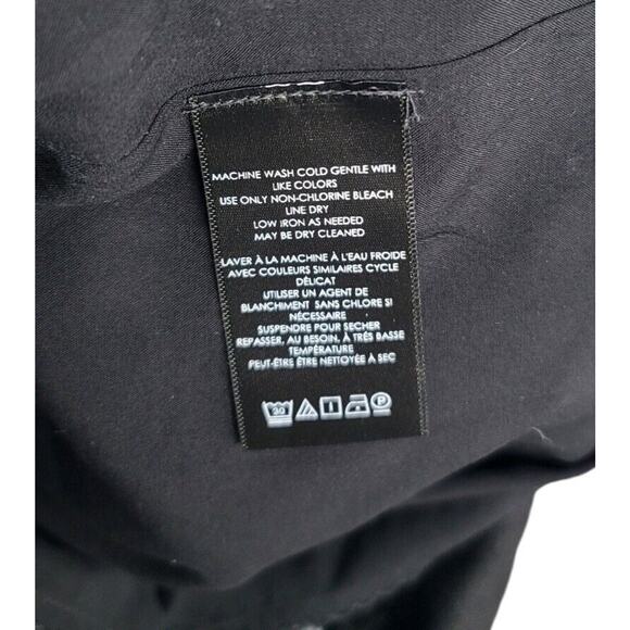 Anthropologie Maeve Black Embroidered Dress Size 6 Boho Chic V-Neck Shift Tunic - Picture 6 of 8